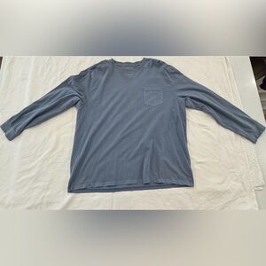 LL Bean Men T Shirt Size XL Blue Long Sleeve Traditional Fit